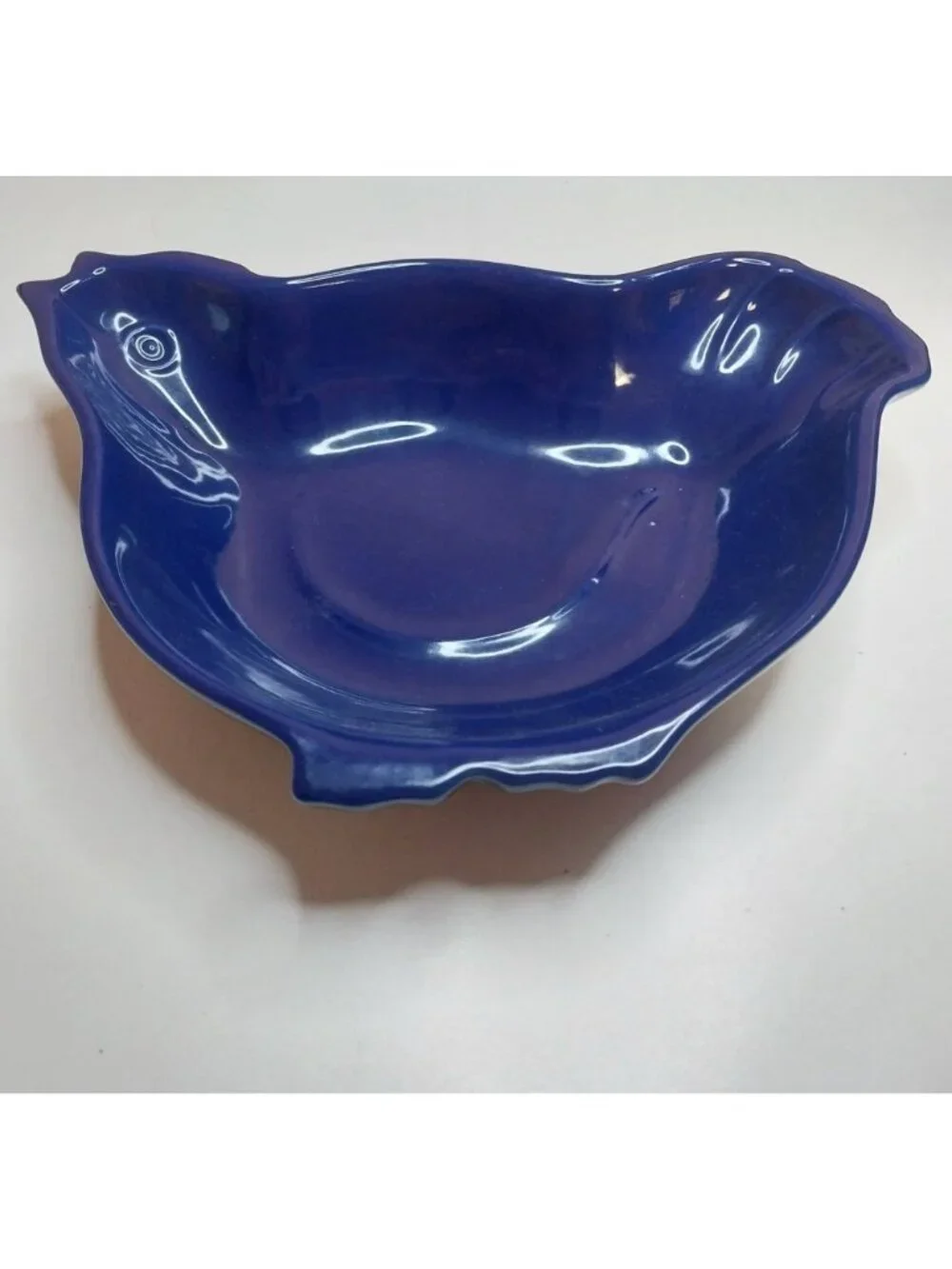 Cerutil Stoneware Blue Chicken Baking Serving Dish Portugal Hand Numbered